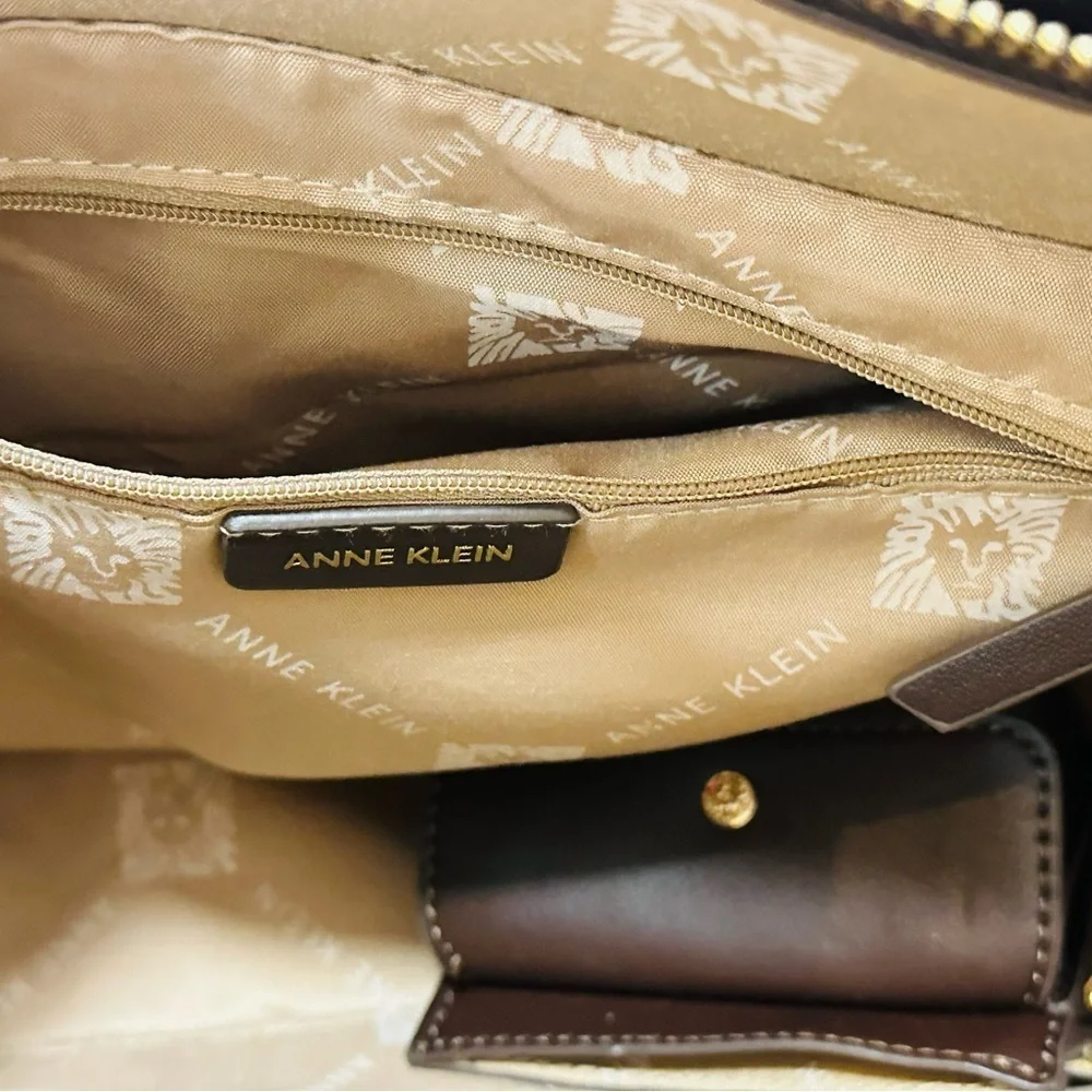 Anne Klein quilted tote bag with card case